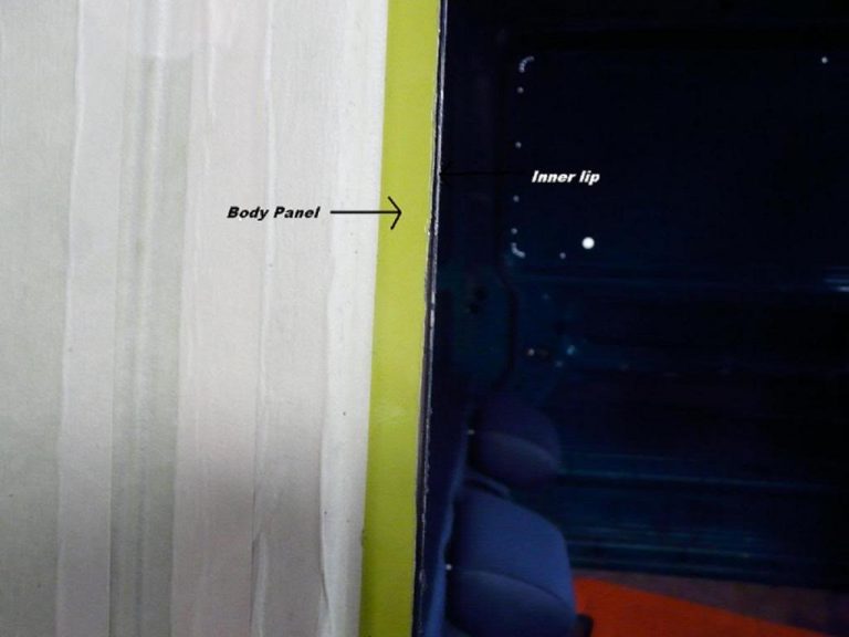 Cut the outer panel carefully