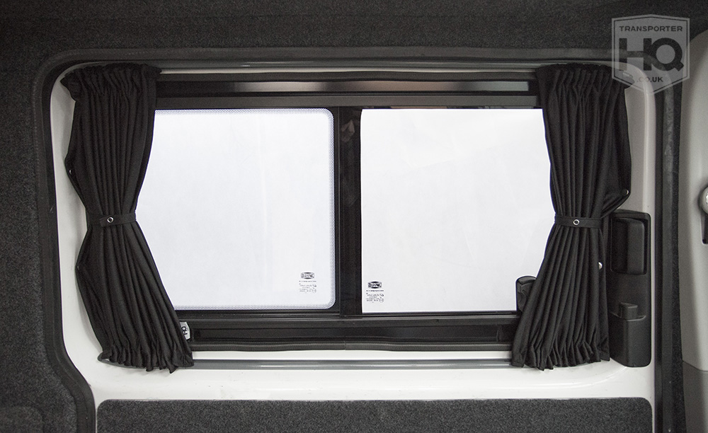 Tailored Blackout Curtain - Grey - Rear Quarter SWB - VW T5 T6