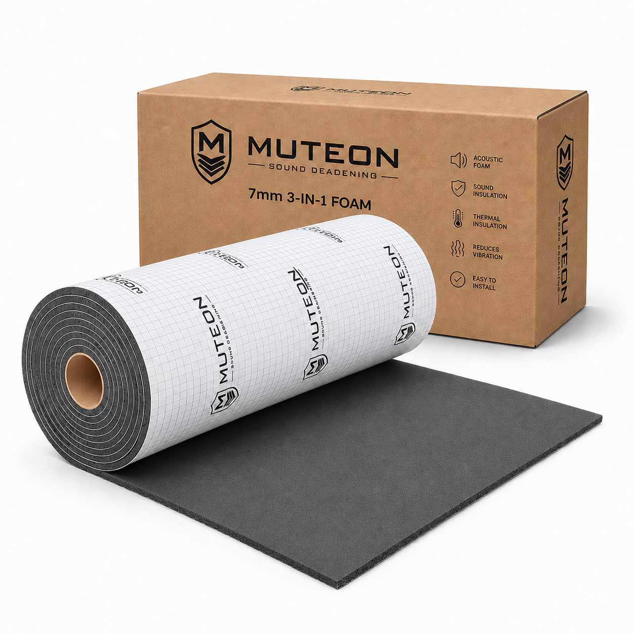 MUTEON 3-in-1 Sound Deadening & Insulation Roll - 7mm (2.5 sqm)