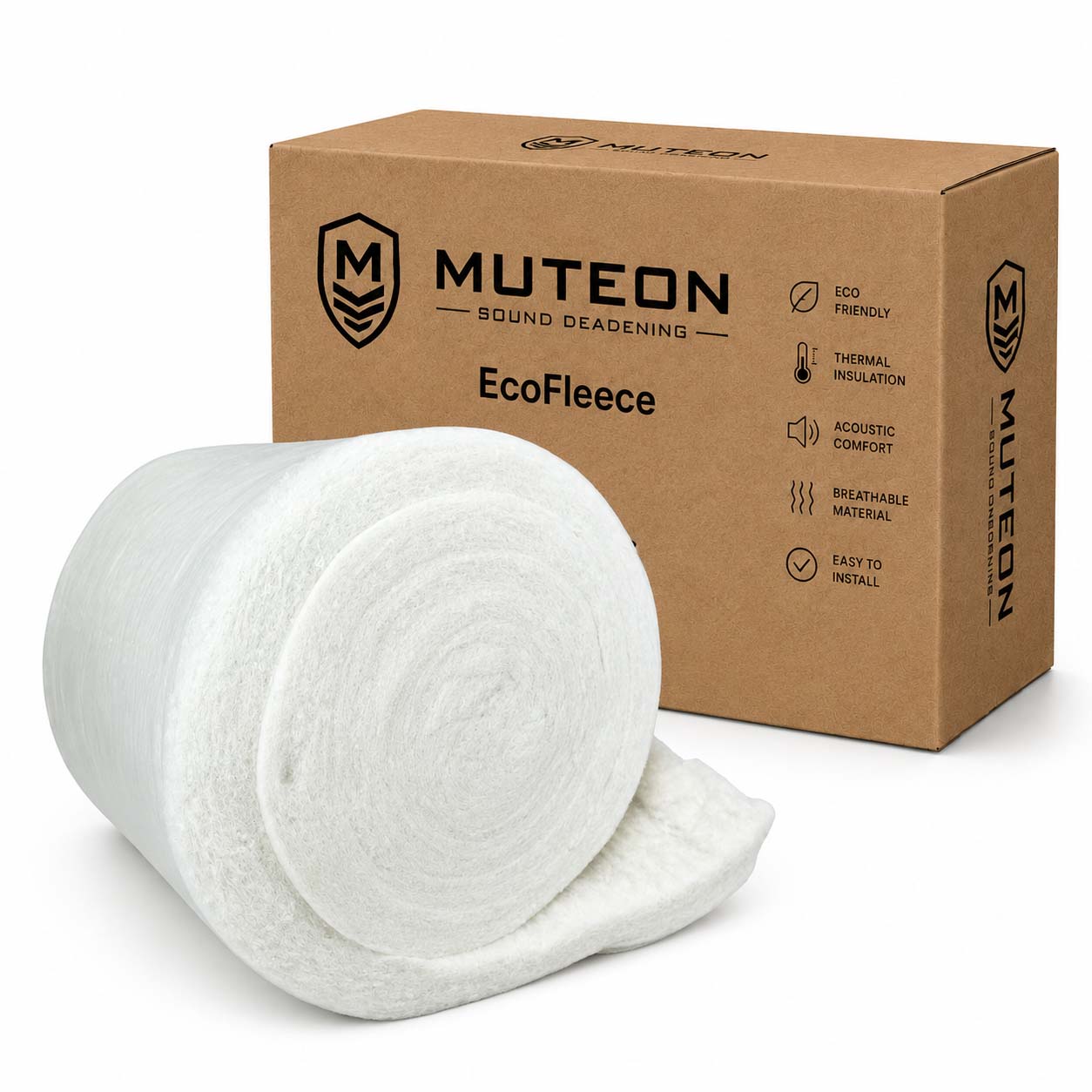 MUTEON EcoFleece - Thermo - Insulation Roll - 100mm - (Fleece for Camper Vans)